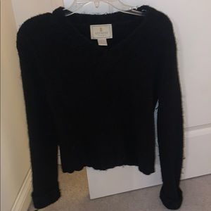 Black v neck sweater